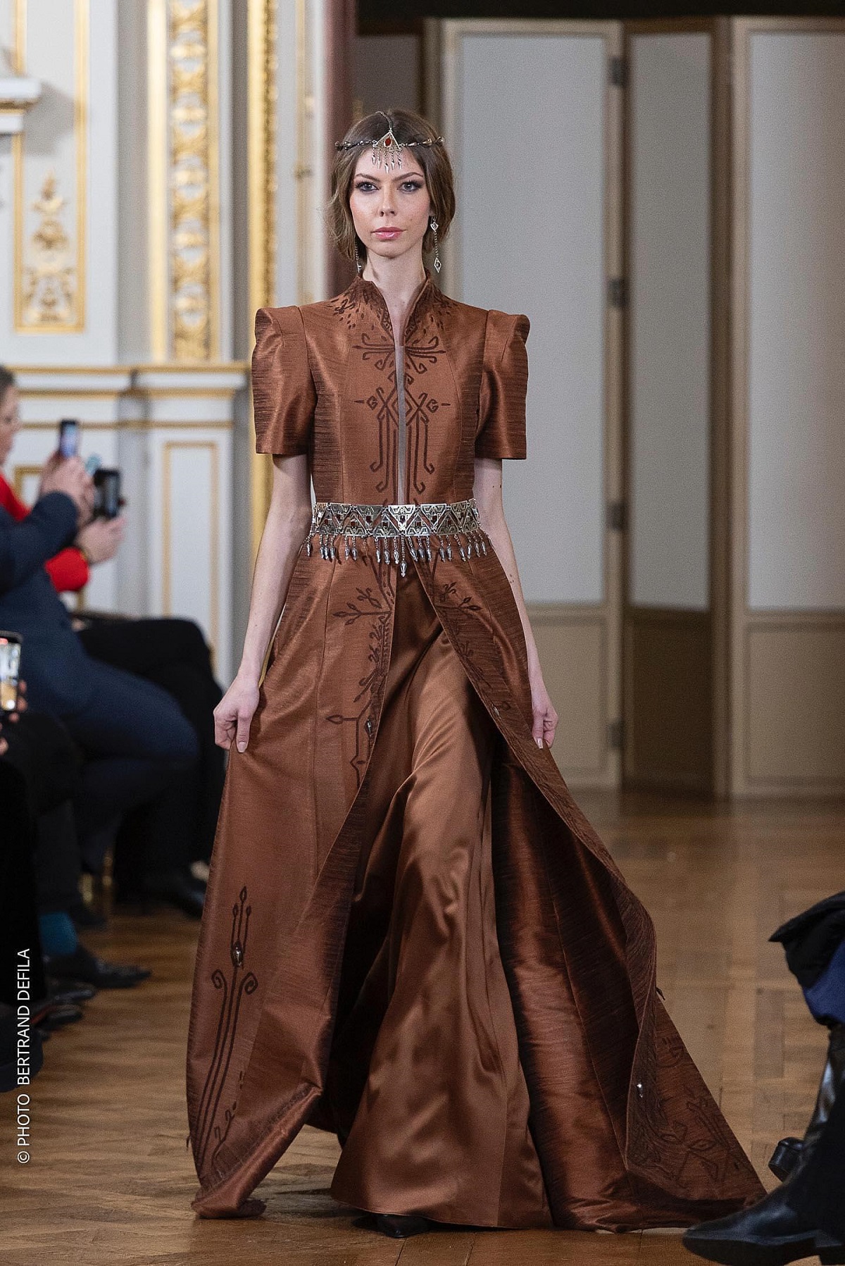 The collection of the Turkmen fashion house Gólli is presented at a show in Paris