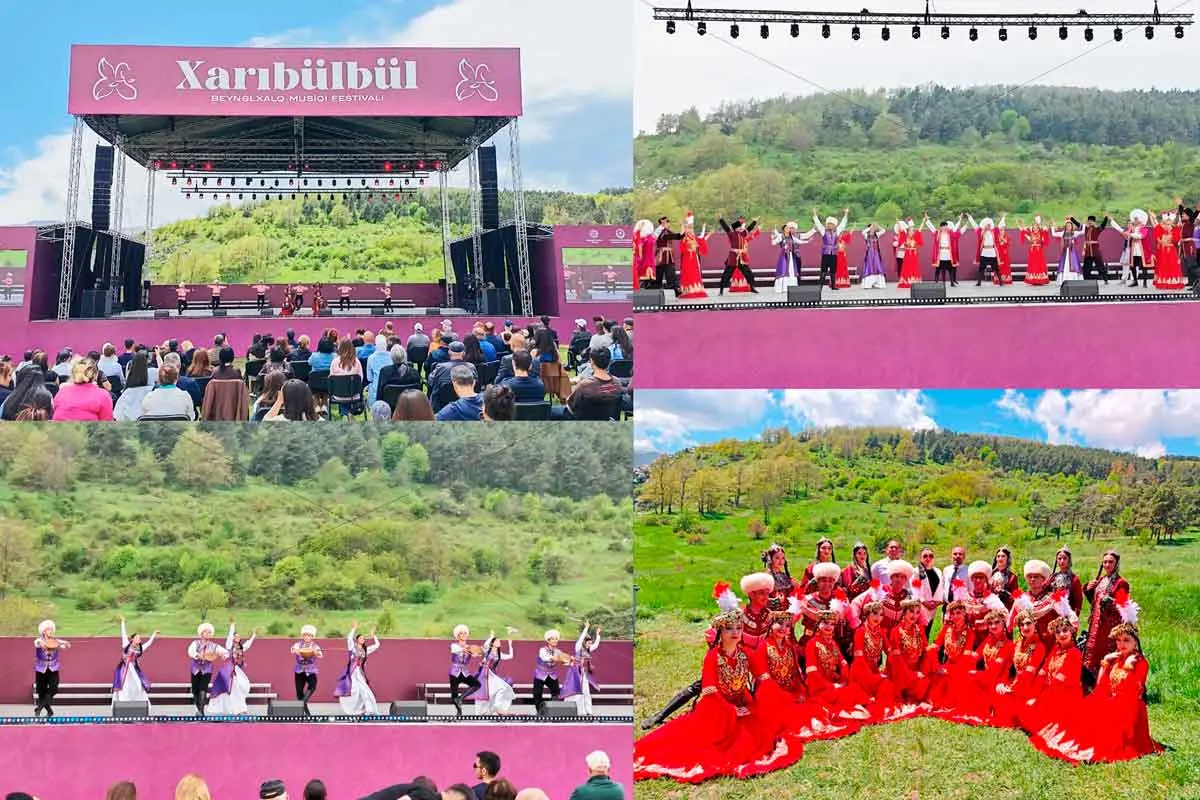 Türkmen folklor topary Şuşada geçen «Hary bülbül» festiwalyna gatnaşdy