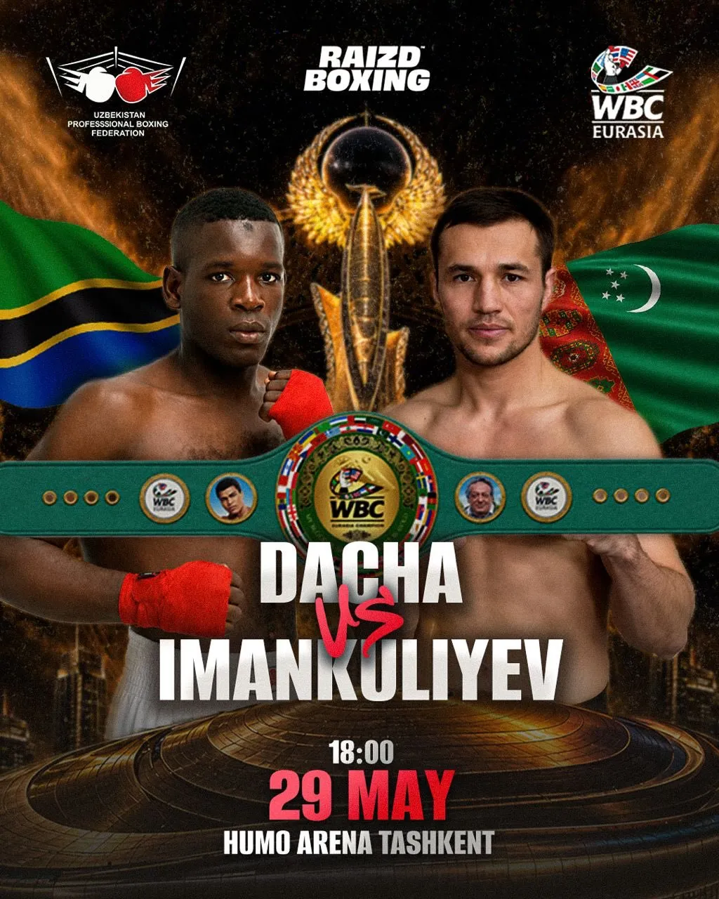 Belet platformasy türkmen boksçysy Imangulyýewiň WBC Eurasia guşagy ugrunda geçirjek tutluşygyny göni ýaýlymda görkezer