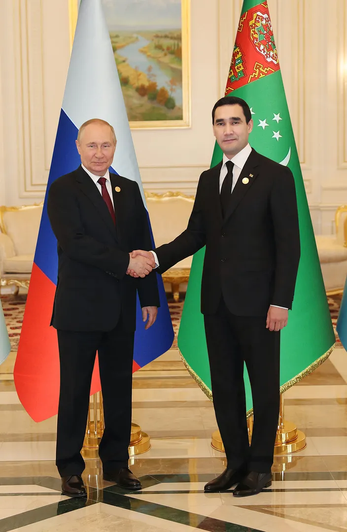 Russian President Vladimir Putin congratulated Serdar Berdimuhamedov on ...