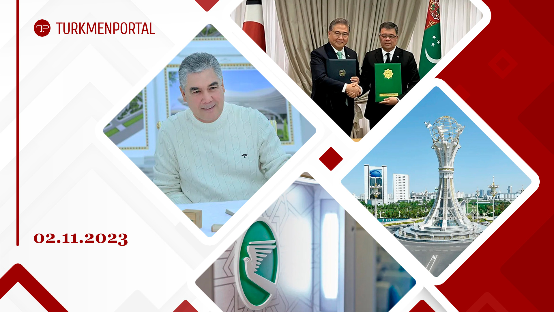 Gurbanguly Berdimuhamedov made a working trip to Arkadag, Turkmenistan and the Republic of Korea signed an agreement on trade and economic partnership, which 7 countries “Turkmen Airlines” planes will fly to in winter and other news