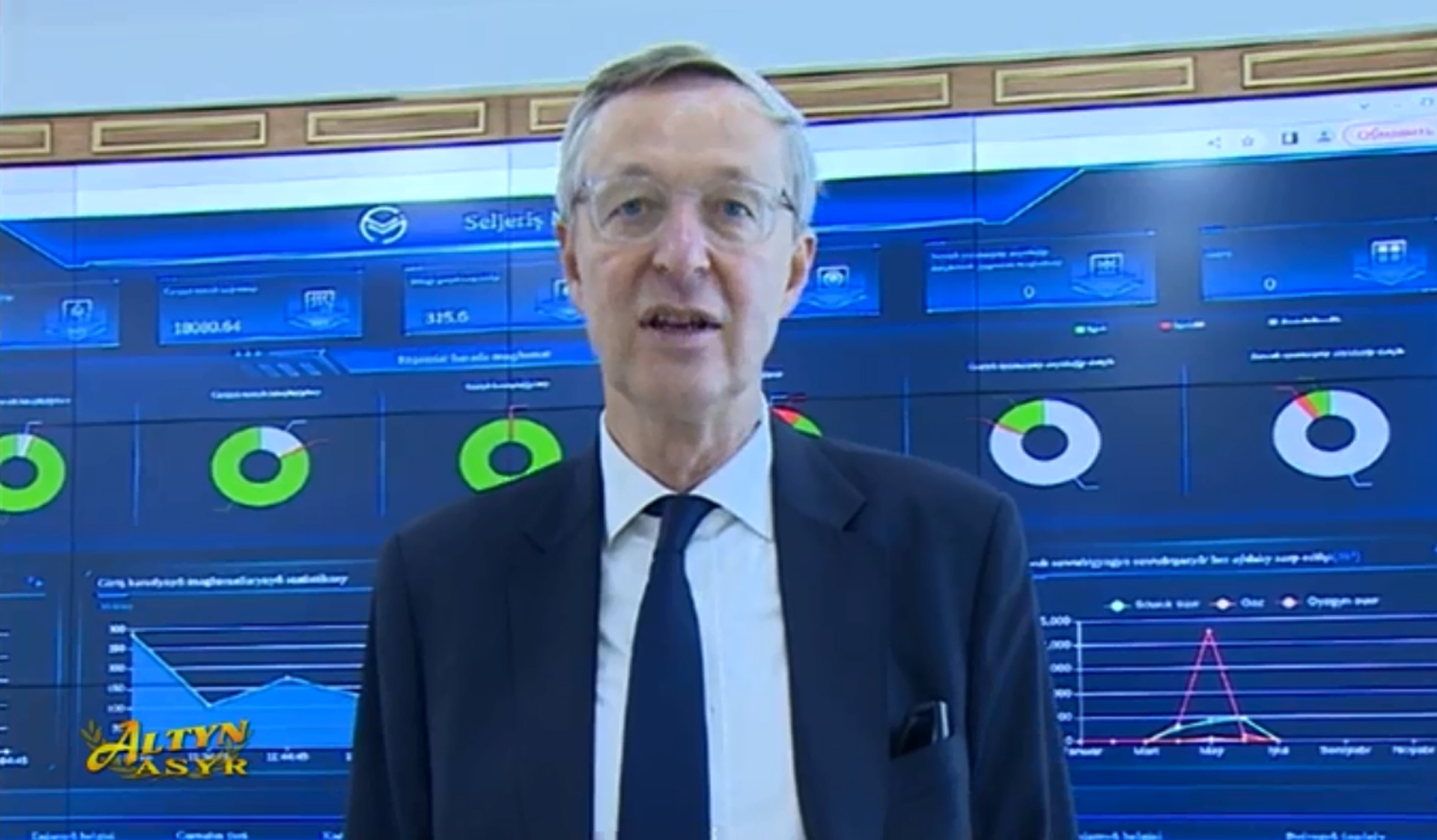 Mihael Harms Arkadag şäheriniň Aragatnaşyk müdirliginiň işi bilen tanyşdy