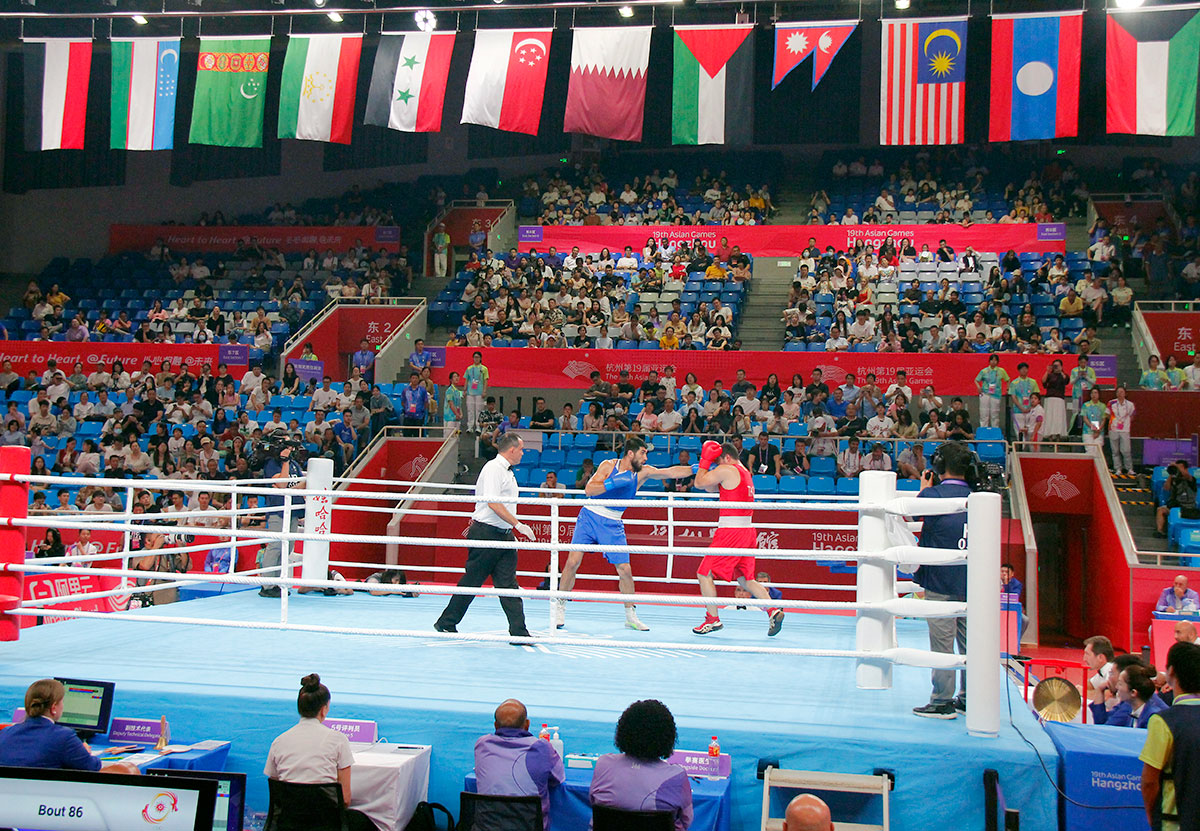 Turkmen boxer Bayramdurdy Nurmuhammedov reached the quarterfinals of the Asian Games in Hangzhou