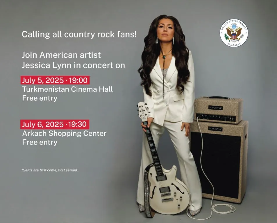 Ashgabat to host concerts of American country rock band and artist Jessica Lynn