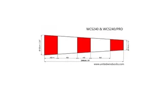 Ветроуказатель ВКС240/PRO: Сменный ветровой конус износостойкий размером 60*240см
