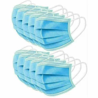 3-Ply Earloop Mouth Cover Face Mask Medical Surgical Dental Disposable 