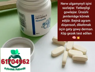 Nýutonik beýnini aktiwleşdiriji tebigy witamin Rusýada öndürilen by Faberlic Turkmenistan