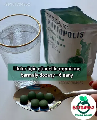 Hlorella/Spirulina witaminler we mineraller toplumy. Faberlic Turkmenistan Aşgabat Фаберлик Туркменистан Ашхабад Хлорелла и Спирулина Туркменпортал Turkmenportal 