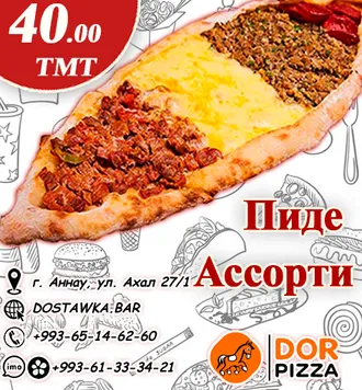 Pizza-lar iň amatly bahadan Dor Pizza