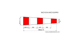Ветроуказатель ВКС120/PRO: Сменный ветровой конус износостойкий размером 30*120см