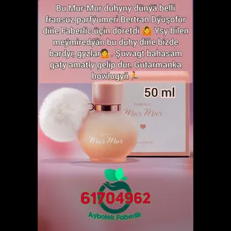Mur - Mur 50 ml dyhy, zenanlar üçin hoşboý ysly parfýum by Aýbölek Faberlik Aşgabat Turkmenistan 