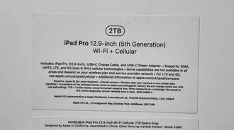 Apple iPad Pro 2TB 12.9inch (5th gen) Wi-Fi + Cellular, Space Gray MHRD3B/A