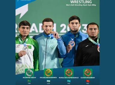 Türkmenistanly guşakly göreşçiler Bütindünýä söweş sungaty oýunlarynda üç medal gazandylar