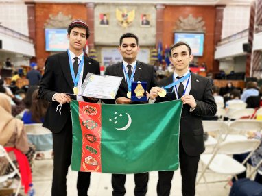 Команда из Туркменистана завоевала золото на Международной ярмарке науки и изобретений