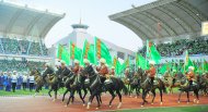 Türkmenistanyň Garaşsyzlygynyň 24 ýyllygynyň şanyna “Aşgabat” stadionyndaky baýramçylyk dabaralaryndan fotoreportaž
