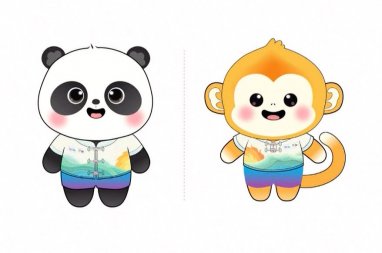 Mascots and slogan of the XII World Games presented in Beijing