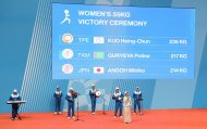 Фоторепортаж с церемонии вручения госнаград серебряному призёру Олимпиады в Токио Полине Гурьевой и её тренерам