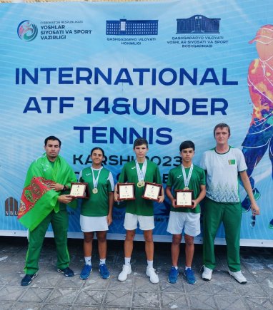 Туркменские теннисисты завоевали 4 золотые медали на турнире ATF U14 в Узбекистане