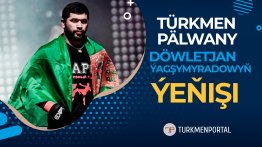 Türkmen güreşçi Dovletjan Yagshamyradov'un zaferi