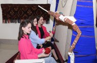 A delegation of Russian cultural figures visited the National Museum of Turkmen Carpets