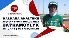 Türkmenistan Uluslararası Binicilik Kompleksi'nde şenlikli yarışlar düzenlendi