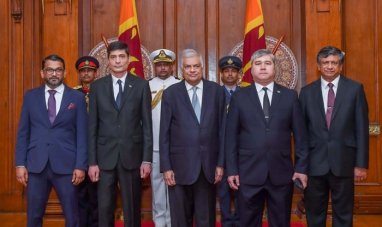The Ambassador of Turkmenistan presented his credentials to the President of Sri Lanka