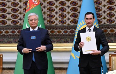 Turkmenistan and Kazakhstan signed 20 documents following talks in Ashgabat