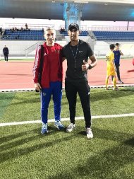 Фоторепортаж: Дмитрий Хомуха побывал на тренировке детской футбольной команды «Алтын тач»
