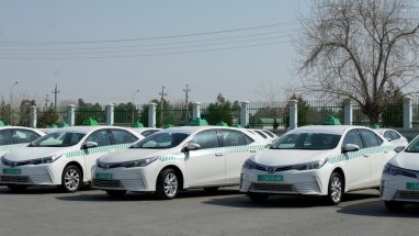 50 Toyota Corolla cars replenished the taxi fleet of Ahal velayat