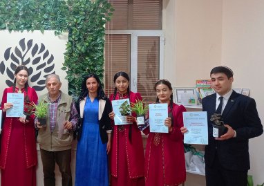 Participants in the “Best Environmental Slogan” competition were awarded in Ashgabat