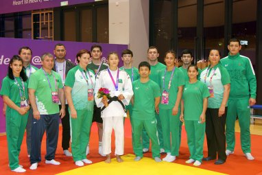 The Turkmenistan national team won 7 medals at the Asian Games in China