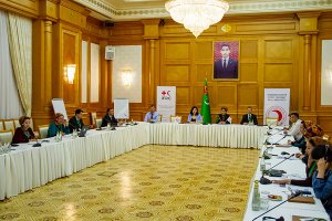 Cash voucher assistance programs in crisis situations were discussed in Ashgabat