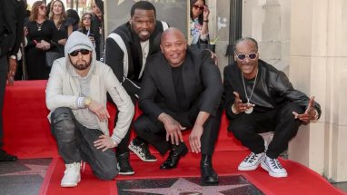 Rapper and producer Dr. Dre received a star on the Hollywood “Walk of Fame”