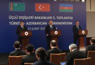 Фоторепортаж: Встреча министров иностранных дел Азербайджана, Туркменистана и Турции в Анкаре