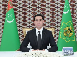 Выступление Президента Туркменистана на церемонии открытия участка автобана Ашхабад–Туркменабат