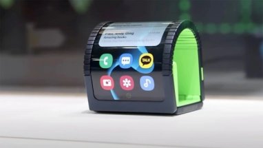 Samsung презентовал новинку – смартфон-браслет Display Cling Band