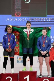 Weightlifter Medine Amanova won three gold medals at the 2023 Youth World Weightlifting Championships in Albania