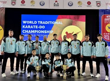 Turkmen karatekas won three medals at the World Championships in Spain