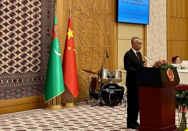 The 75th anniversary of the founding of the People's Republic of China was celebrated in Ashgabat