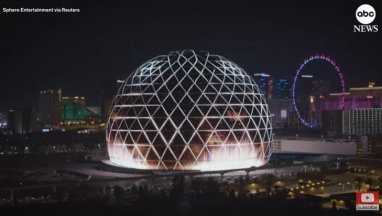В Лас-Вегасе создали гигантский экран в виде шара