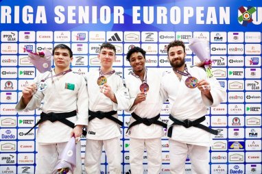 Turkmen judoka won a silver medal at the European Open Championship in Latvia