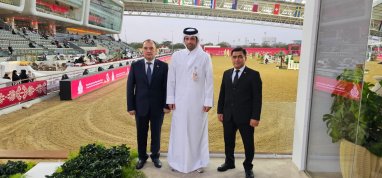 Делегация Туркменистана приняла участие в открытии международного турнира по конкуру в Дохе