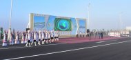 Фоторепортаж с церемонии открытия первого участка автобана Ашхабад - Туркменабат