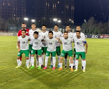 The Turkmenistan national football team won the first match at the training camp in Dubai