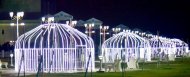 Fotoreportaž: Türkmenistanyň ähli welaýatlarynda merkezi arçalaryň yşyklary ýakyldy