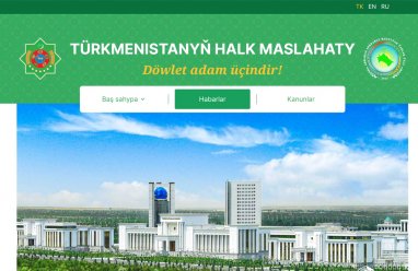 Türkmenistanyň Halk Maslahatynyň internet saýty işläp başlady