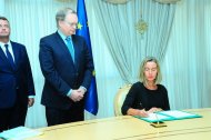 Photo report: European Union foreign-policy chief Federica Mogherini in Turkmenistan