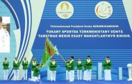 Türkmenistan'ın Milli Olimpiyat Takımı, düzenlenen tören ile Paris'e uğurlandı