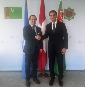 The Permanent Representative of Turkmenistan to UNOG discussed cooperation with a representative of the University of Peace