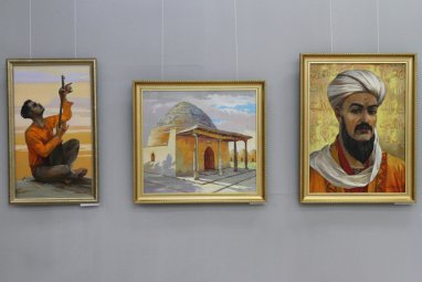 Двенадцать туркменских художников представили свои работы, посвященные 300-летию Махтумкули Фраги	